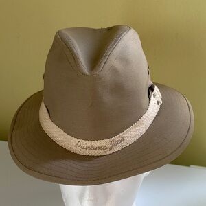 Panama Jack Vintage Stiff Cotton Canvas Made in USA Fedora Size M